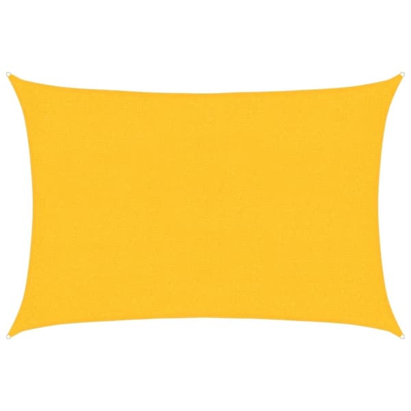 vidaXL solsejl 2x2,5 m 160 g/m² rektangulær HDPE gul