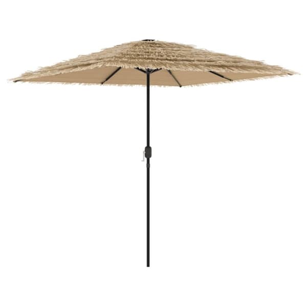 vidaXL Hageparasoll med stålstang brun 248x248x248 cm
