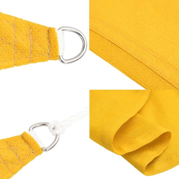 vidaXL Solsegel 160 g/m² rektangulär gul 2x3,5 m HDPE