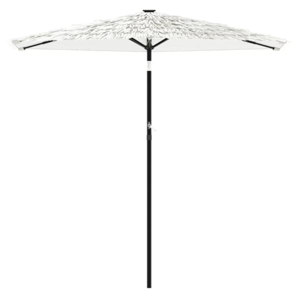 vidaXL parasol med stålstang 223x223x213 cm hvid