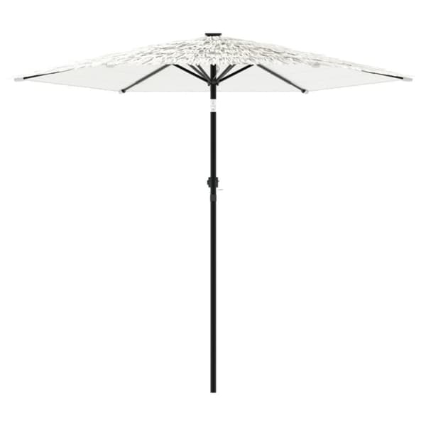 vidaXL parasol med stålstang 223x223x213 cm hvid
