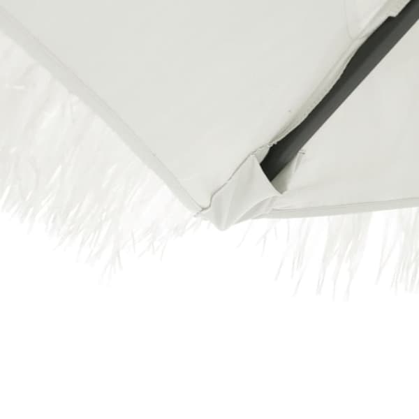 vidaXL parasol med stålstang 223x223x213 cm hvid