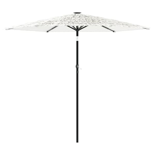 vidaXL Hageparasoll med stålstang hvit 223x223x213 cm