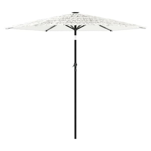 vidaXL Hageparasoll med stålstang hvit 223x223x213 cm