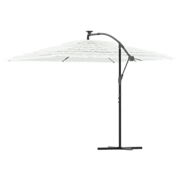 vidaXL haveparasol med stålstang 290x290x238 cm hvid