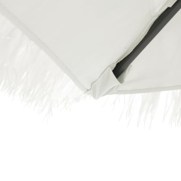 vidaXL haveparasol med stålstang 290x290x238 cm hvid