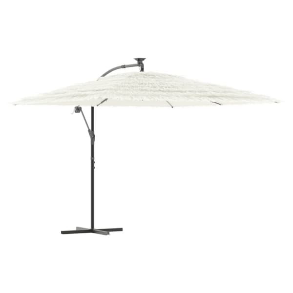 vidaXL haveparasol med stålstang 290x290x238 cm hvid