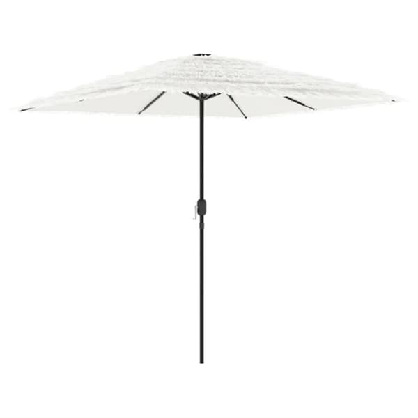 vidaXL Hageparasoll med stålstang hvit 248x248x248 cm