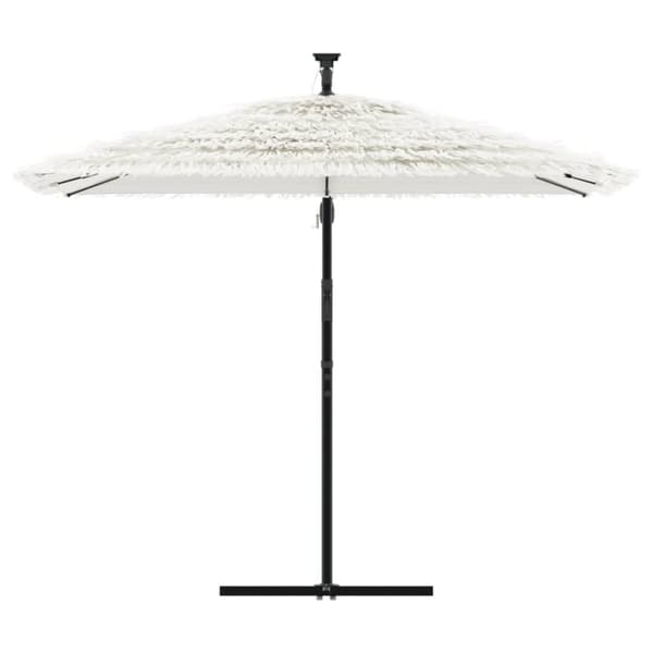 vidaXL Hageparasoll med stålstang hvit 269x269x235 cm