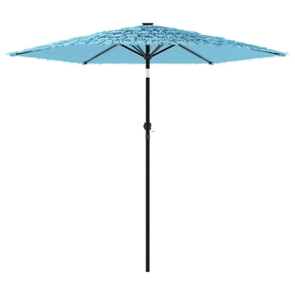 vidaXL Hageparasoll med stålstang blå 223x223x213 cm