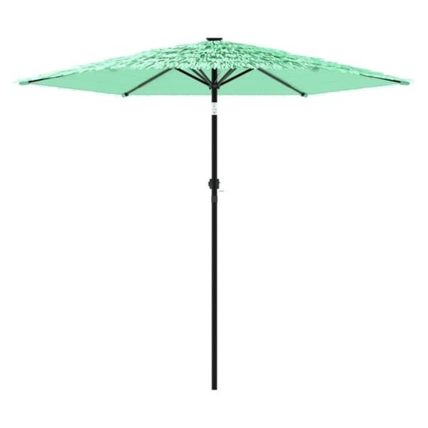 vidaXL Hageparasoll med stålstang grønn 268x268x226 cm