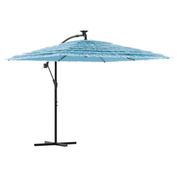 vidaXL haveparasol med stålstang 246x246x230 cm blå