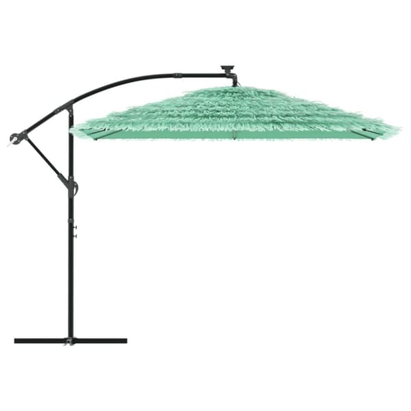 vidaXL haveparasol med stålstang 290x290x238 cm grøn