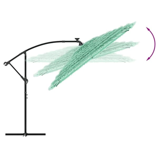 vidaXL haveparasol med stålstang 290x290x238 cm grøn