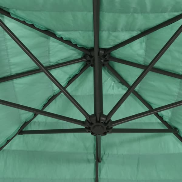 vidaXL haveparasol med stålstang 290x290x238 cm grøn