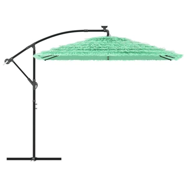 vidaXL haveparasol med stålstang 269x269x235 cm grøn