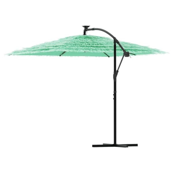 vidaXL haveparasol med stålstang 269x269x235 cm grøn
