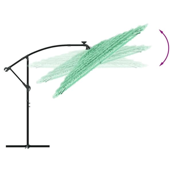 vidaXL haveparasol med stålstang 269x269x235 cm grøn