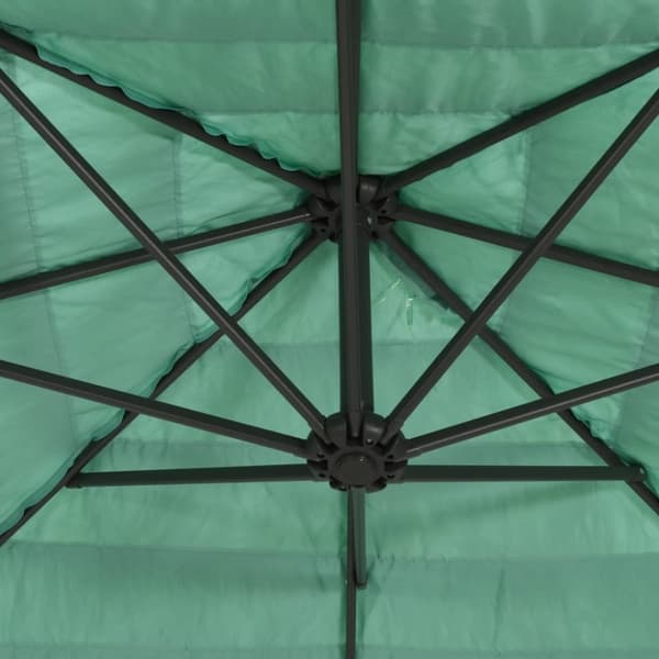 vidaXL haveparasol med stålstang 269x269x235 cm grøn