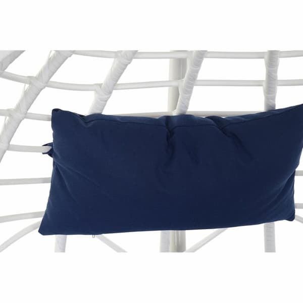 Hängande trädgårdsfåtölj DKD Home Decor Marinblå Vit Aluminium syntetisk rattan 90 x 70 x 110 cm (107 x 107 x 198 cm)