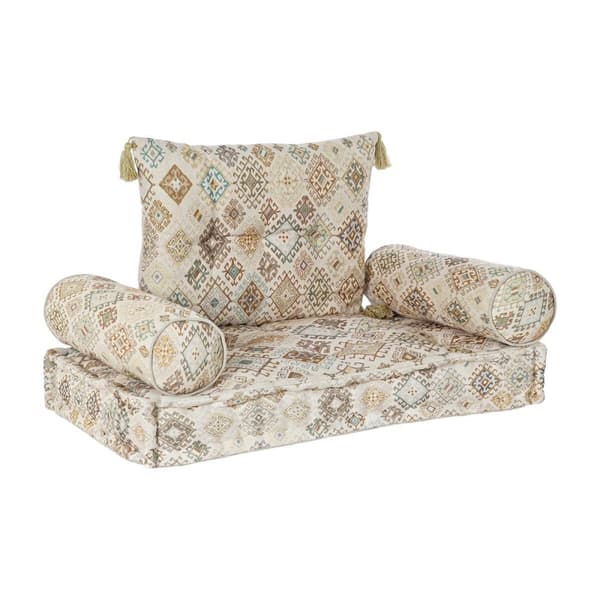 Trädgårdssoffa DKD Home Decor Beige 90 x 50 x 55 cm