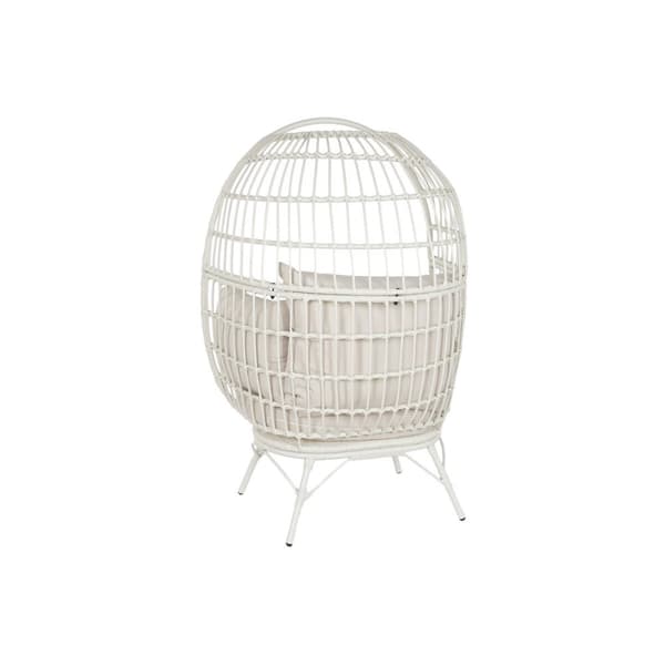 Trädgårdssoffa DKD Home Decor Vit Metall syntetisk rattan 99 x 71 x 147 cm