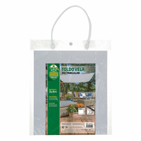 Skugga segel Aktive Triangulär Vit 300 x 0,5 x 400 cm (4 antal)