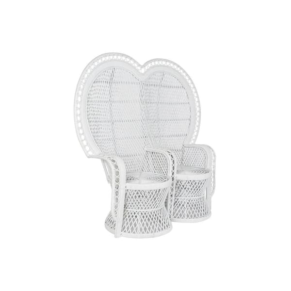 Trädgårdssoffa DKD Home Decor Vit 188 x 50 x 140 cm 154 x 70 x 144 cm 15700 x 68 x 145,5 cm