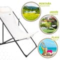 Miniatyrbild 6 av 7: Lutbar vilstol Aktive Vit 53 x 87 x 78 cm (4 antal)