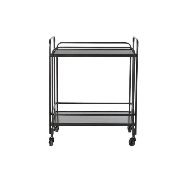 Servirni voziček DKD Home Decor Sort Metal Krystal 60,5 x 40,5 x 75,5 cm