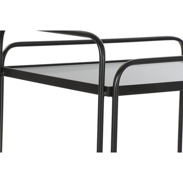 Servirni voziček DKD Home Decor Sort Metal Krystal 60,5 x 40,5 x 75,5 cm