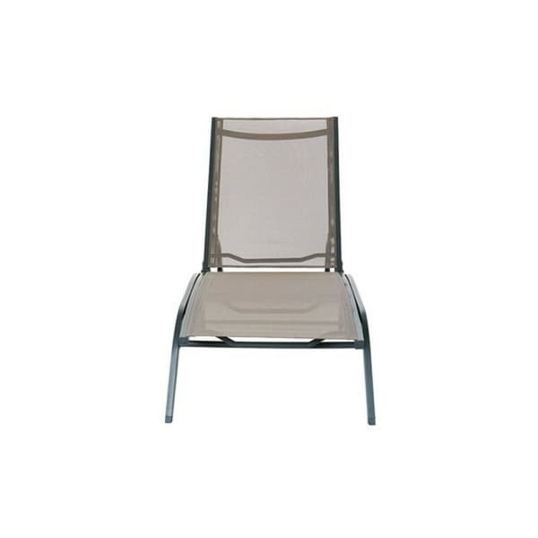 Aurinkotuoli DKD Home Decor Med hjul Grå PVC Aluminium (187,5 x 64 x 97 cm)