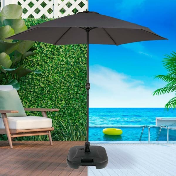 Fod for strandparasol Aktive 44,5 x 12,5 x 44,5 cm Sort Plastik