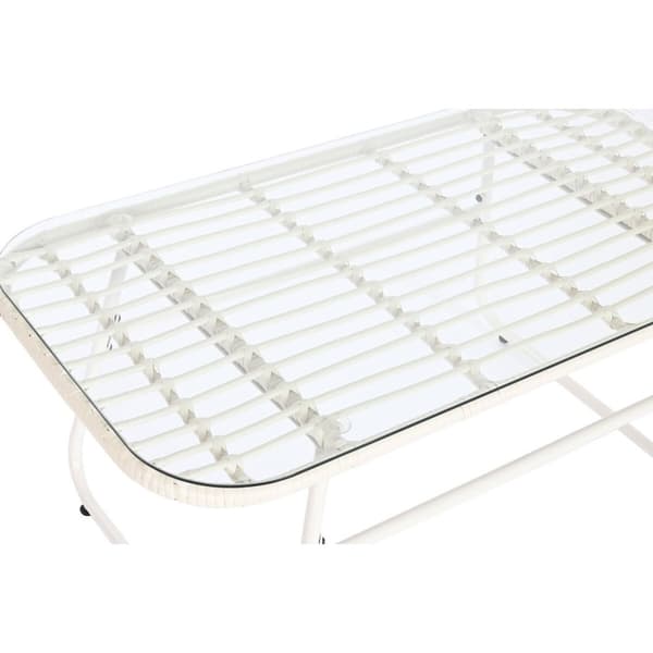 Have møbler DKD Home Decor Hvid 124 x 74 x 84 cm (4 Dele)
