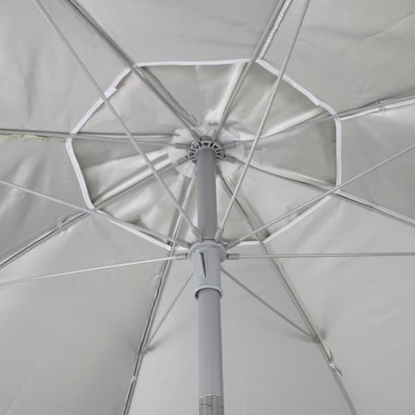 Senčnik Aktive UV50 Ø 180 cm Blå Polyester Aluminium 180 x 187,5 x 180 cm (12 enheder)