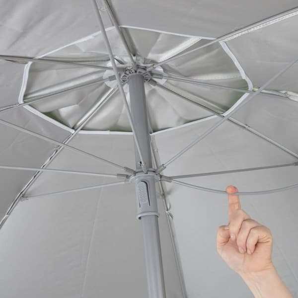 Senčnik Aktive UV50 Ø 180 cm Blå Polyester Aluminium 180 x 187,5 x 180 cm (12 enheder)
