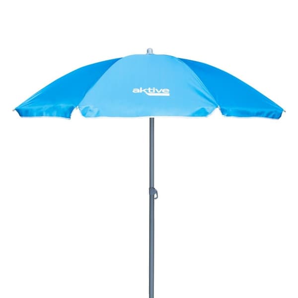 Senčnik Aktive UV50 Ø 180 cm Blå Polyester Aluminium 180 x 187,5 x 180 cm (12 enheder)