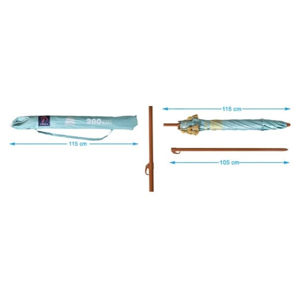 Senčnik Blå 200 cm UPF 50+
