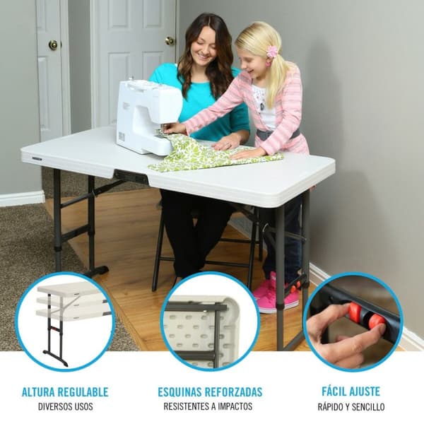 Klappbord Lifetime Krem 122 x 86 x 61 cm Stål Plast