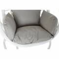 Miniatyrbilde 2 av 4: Hengestol for hage DKD Home Decor 90 x 70 x 110 cm Grå Metall syntetisk rotting Hvit