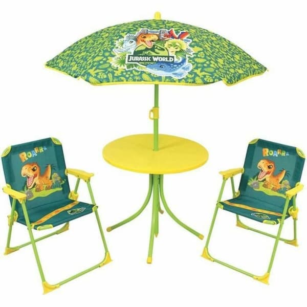 Bordsett med stoler Fun House Jurassic Dinosaur
