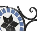 Miniatyrbilde 3 av 5: Benk DKD Home Decor Keramikk Mosaikk Svart Metall Flerfarget (111 x 54 x 88 cm)