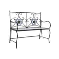 Miniatyrbilde 1 av 5: Benk DKD Home Decor Keramikk Mosaikk Svart Metall Flerfarget (111 x 54 x 88 cm)