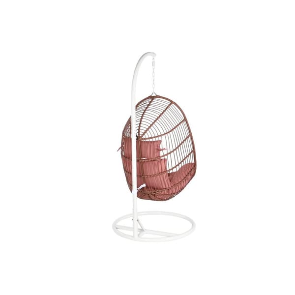 Hengestol for hage DKD Home Decor Hvit Terrakotta Aluminium Stål syntetisk rotting 94 x 100 x 196 cm