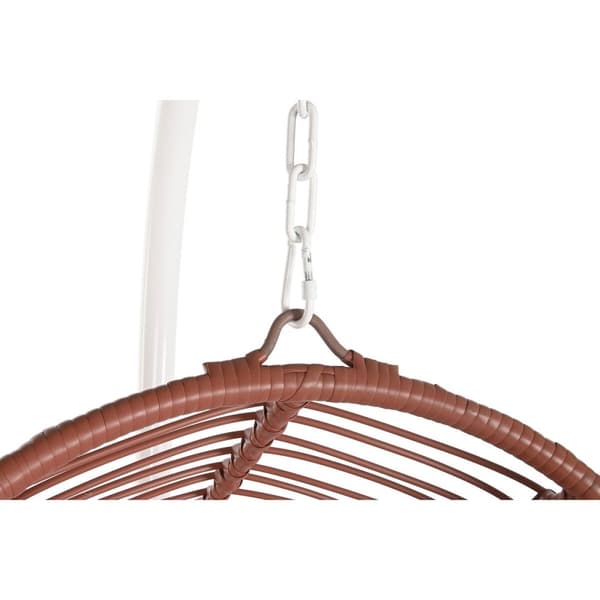 Hengestol for hage DKD Home Decor Hvit Terrakotta Aluminium Stål syntetisk rotting 94 x 100 x 196 cm