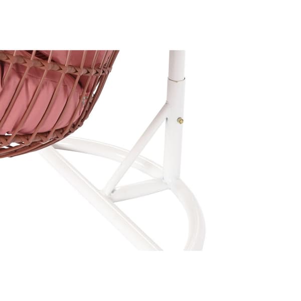 Hengestol for hage DKD Home Decor Hvit Terrakotta Aluminium Stål syntetisk rotting 94 x 100 x 196 cm