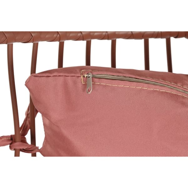 Hengestol for hage DKD Home Decor Hvit Terrakotta Aluminium Stål syntetisk rotting 94 x 100 x 196 cm