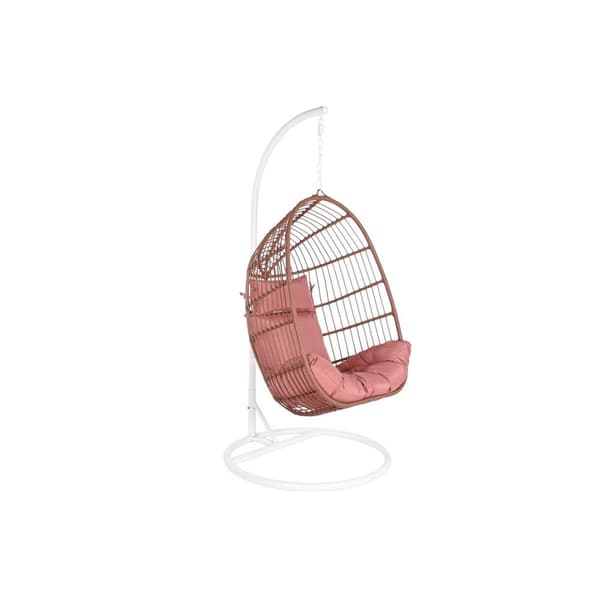 Hengestol for hage DKD Home Decor Hvit Terrakotta Aluminium Stål syntetisk rotting 94 x 100 x 196 cm