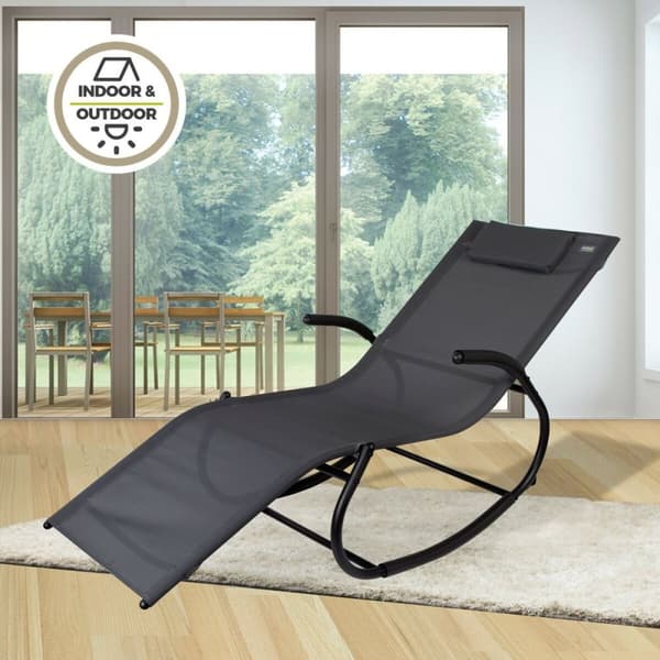 Aurinkotuoli Aktive 172 x 75 x 53 cm Svart