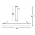 Miniatyrbilde 3 av 3: Base for parasoll Aktive 44 x 33 x 44 cm Svart Plast